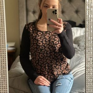 Medium Charter Club cheetah print sweater, warm and snug fitting